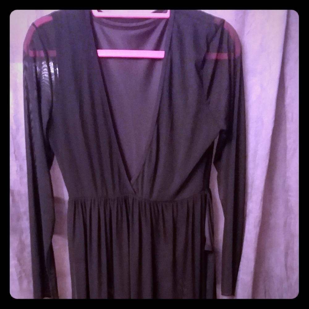 Women's Black Long Sleeve Onesie Piece